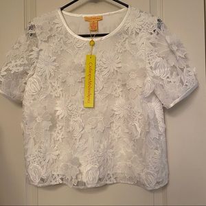 NWT BUNDLE Lace Floral Top + Cardigan